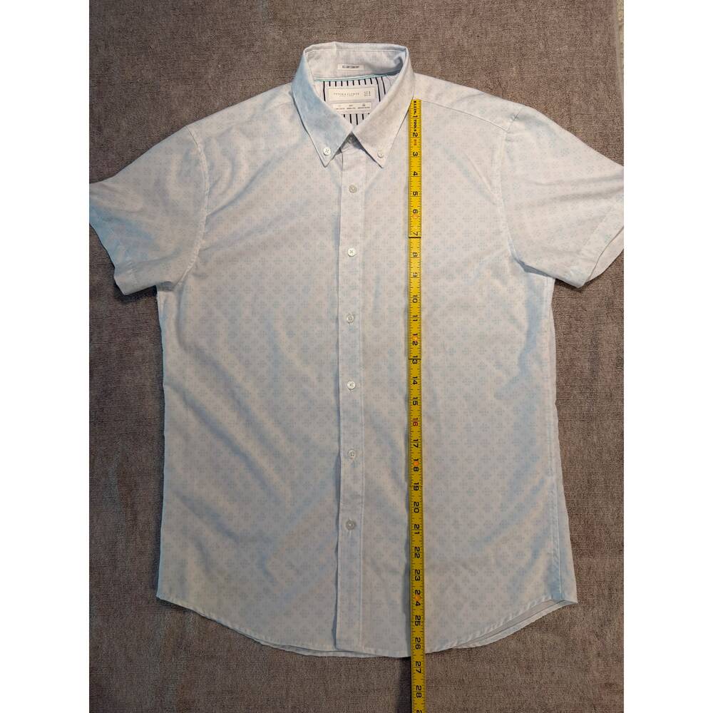 Denim And Flowers Button Down Shirt Mens Small